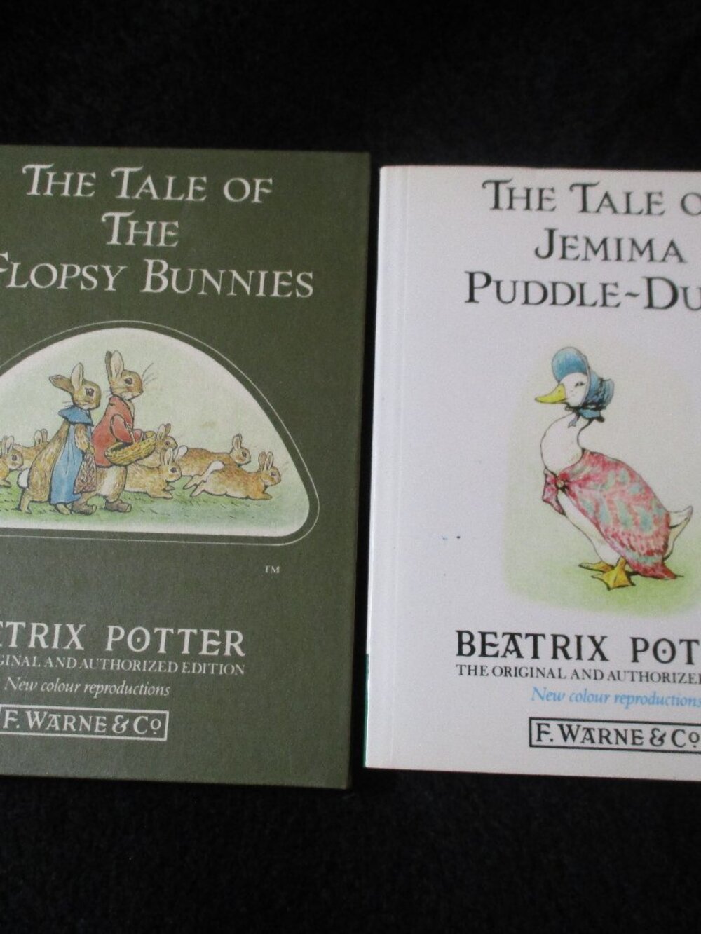 Lot of Two Beatrix Potter Mini Books Flopsy Bunnies & Jemima Duck